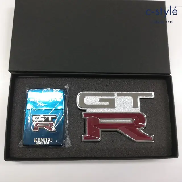 ZIPPO ジッポー オイルライター SKYLINE GT-R KBNR32 SINCE1989 ブルー 2000 エンブレムセット