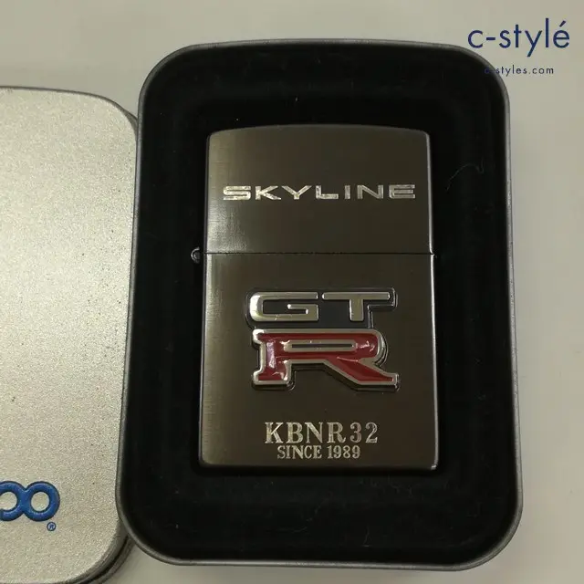 ZIPPO ジッポー オイルライター SKYLINE GT-R KBNR32 SINCE1989 ガンメタ ブラック系 1997