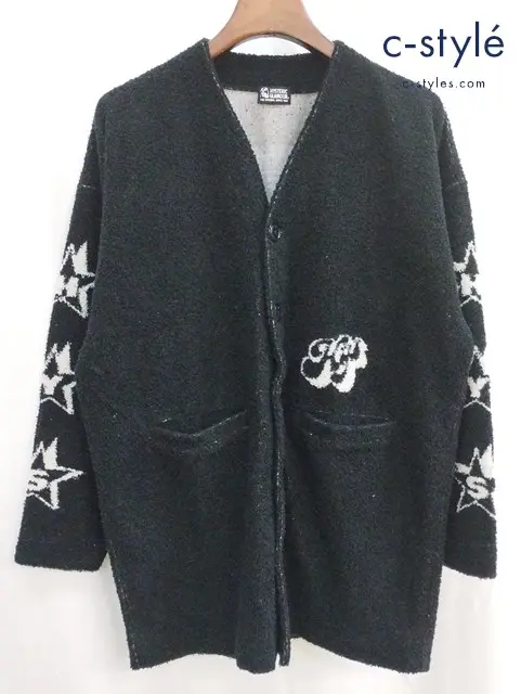 HYSTERIC GLAMOUR ヒステリックグラマー ジャカードカーディガン FREE ブラック 01201CJ01