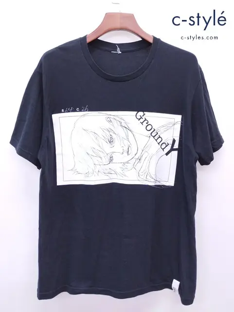 Ground Y×攻殻機動隊 Tシャツ 4 ブラック グラウンドワイ 山本耀司 Yohji Yamamoto