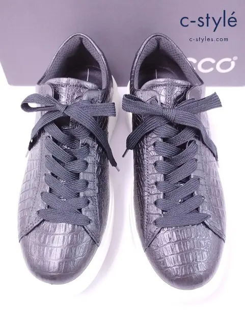ecco エコー スニーカー 24.0cm ブラック STREET PLATFORM W 219543 01001 レディース