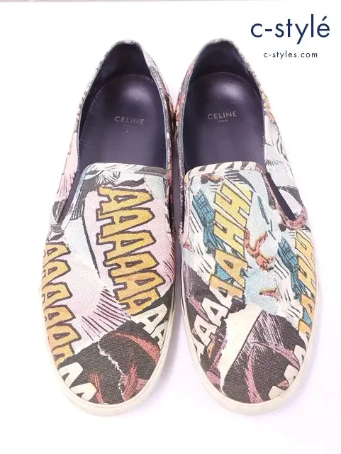 CELINE×Christian Marclay セリーヌ×クリスチャンマークレー スリッポン 43 マルチカラー 400A22