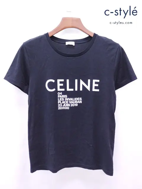 CELINE セリーヌ Tシャツ S ブラック 2X3087991 綿100％
