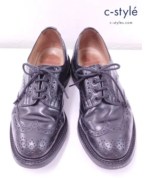 Tricker’s トリッカーズ レザーシューズ 7・1/2 ブラック BOURTON 957862