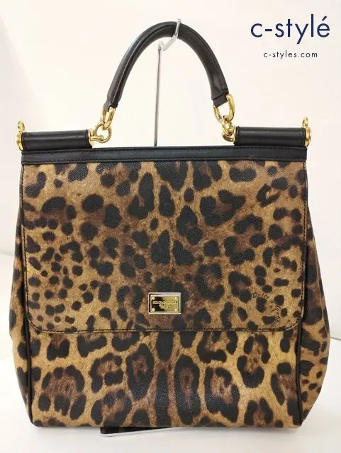 DOLCE & GABBANA ドルチェ＆ガッバーナ ハンドバッグ ベージュ系 アニマルプリント レディース