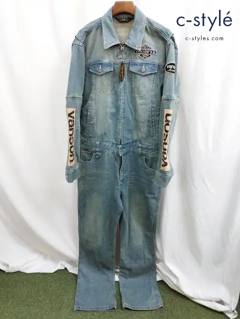 VANSON バンソン オールインワン XL インディゴ デニム 綿100% NVAO-901