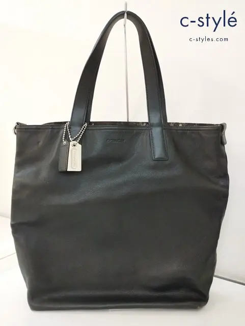 COACH コーチ トートバッグ ブラック レザー ビジネスバッグ 本革
