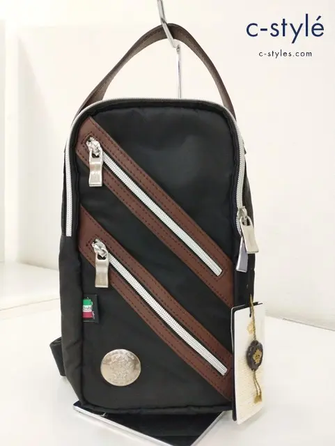 Orobianco オロビアンコ ボディバッグ ブラック系 4094 ナイロン 牛革