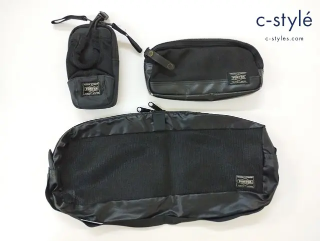 PORTER ポーター DRIVE POUCH / ペンケース / SNACK PACK POUCH ブラック 吉田カバン 計3点