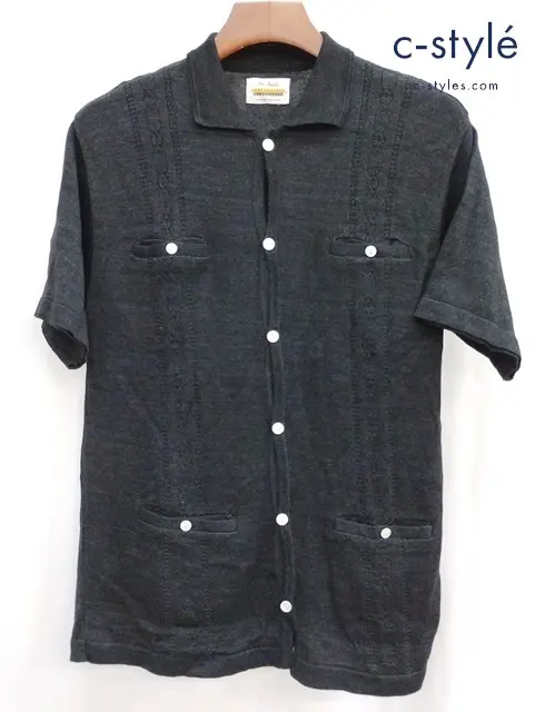 RUDE GALLERY BLACK REBEL ルードギャラリー ブラックレーベル ニットシャツ M ブラック Mr.Rebels