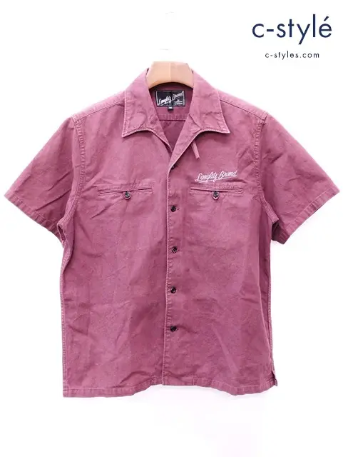 LANGLITZ LEATHERS ラングリッツレザーズ ワークシャツ 38 レッド系 ボタン