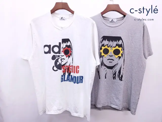 HYSTERIC GRAMOUR ヒステリックグラマー Tシャツ XL グレー ホワイト プリント 半袖 計2点