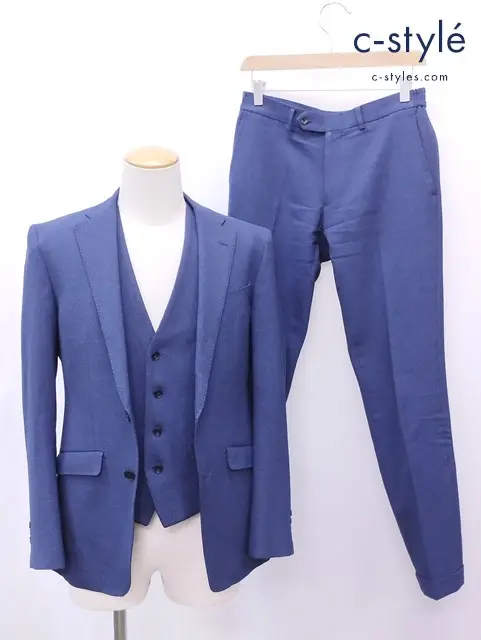 SUIT SELECT スーツセレクト スーツ Y5 ネイビー 3ピース 2Bスーツ BLKP2050 セットアップ