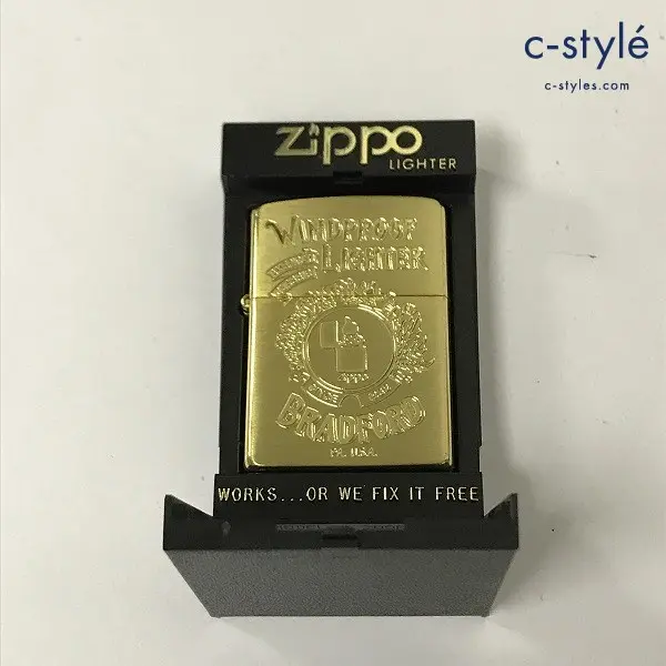 ZIPPO ジッポー オイルライター 2面ヘアライン ゴールド 1994