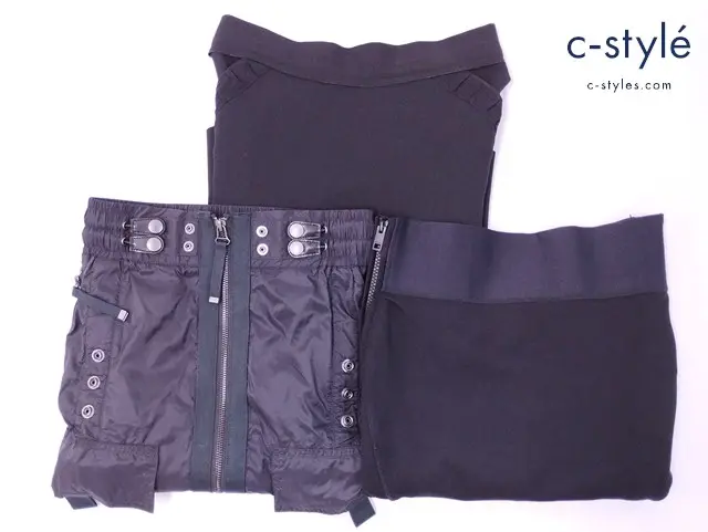 DIESEL ディーゼル スカート 38 M イタリア製 レディース ブラック 計3点