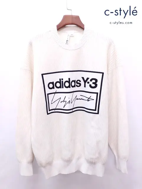 Y-3 ワイスリー セーター S ホワイト ロゴ Yohji yamamoto×adidas ヨウジヤマモト×アディダス