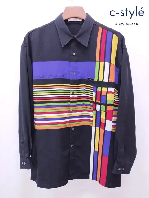 BALENCIAGA バレンシアガ シャツ L マルチカラー 長袖