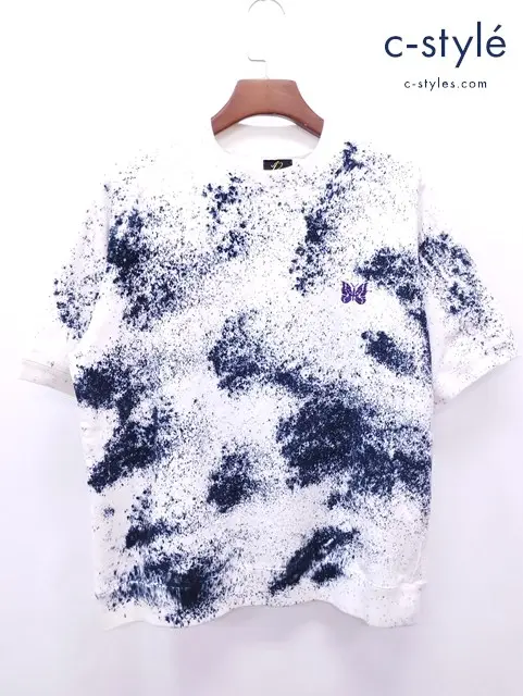 Needles×NOMA t.d. ニードルス×ノーマティーディー スウェットシャツ M ホワイト×ブルー