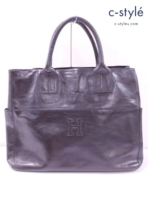 HIROFU ヒロフ トートバッグ ブラック イタリア製 レディース