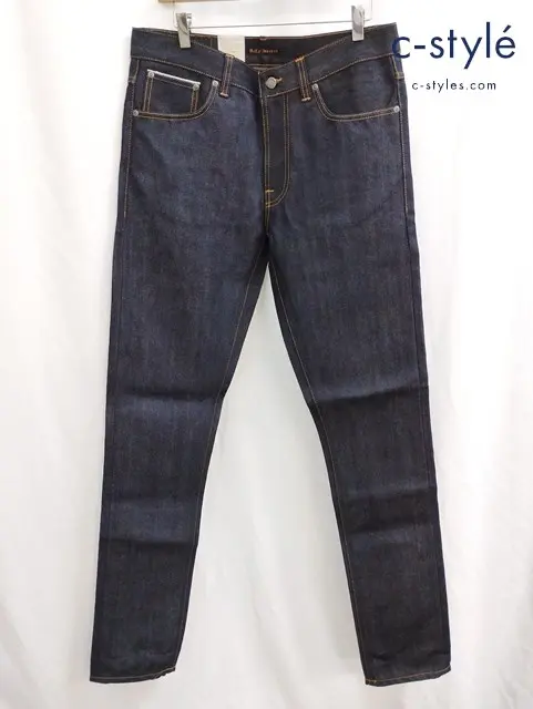 nudie jeans ヌーディージーンズ デニムパンツ 32 インディゴ イタリア製 1004375
