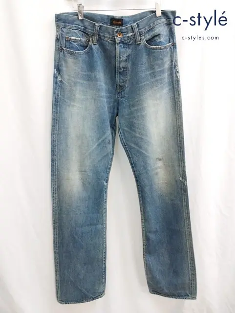 chimala チマラ デニムパンツ 34 インディゴ ボタンフライ 綿100% 日本製