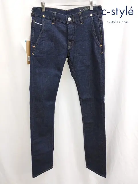 Care Label ケアレーベル デニムパンツ 30 インディゴ ボタンフライ イタリア製 slack 352