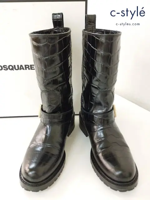 DSQUARED2 ディースクエアード ブーツ 37 ブラック イタリア製 T502 レディース