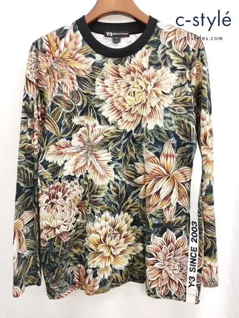 Y-3 ワイスリー 長袖Tシャツ M マルチカラー 花柄 DP0566 adidas Yohji Yamamoto