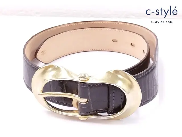 J&M DAVIDSON ジェイアンドエム デヴィッドソン ベルト 85/34 ブラウン イングランド製