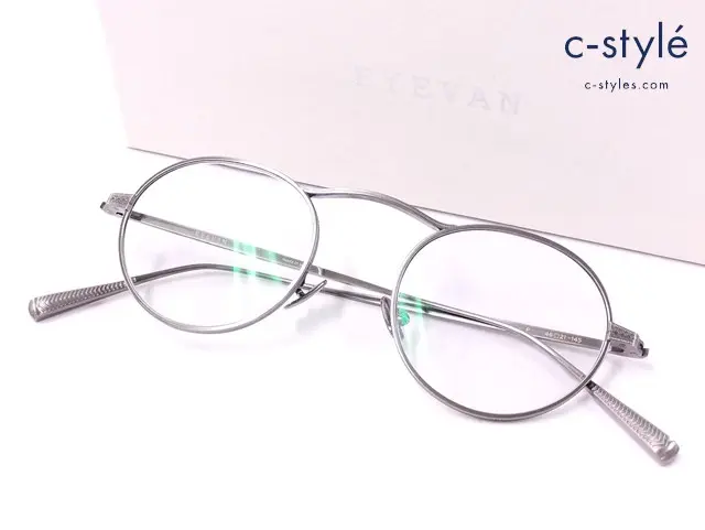 EYEVAN アイヴァン メガネ 46□21 145 シルバー 日本製 safari