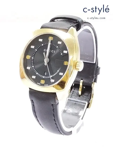 GUCCI グッチ 腕時計 ブラック×ゴールド 3250 142.4 クォーツ
