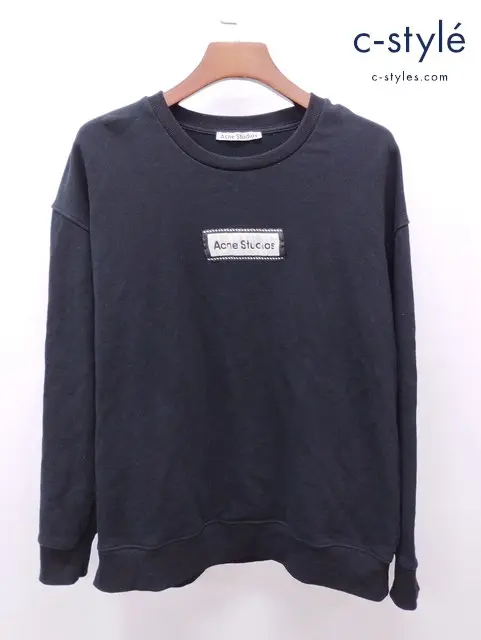 Acne Studios アクネストゥディオズ スウェット M ブラック GOJINA DYED PAW17 長袖 15U173