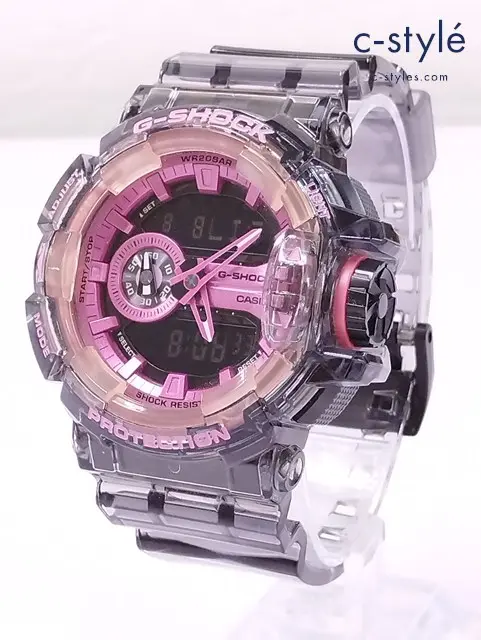 CASIO カシオ 腕時計 クリアブラック×ピンク G-SHOCK GA-400SK クォーツ
