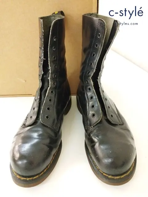 Dr.Martens ドクターマーチン 10ホールブーツ UK7 ブラック LEA STEEL CAP BOOT
