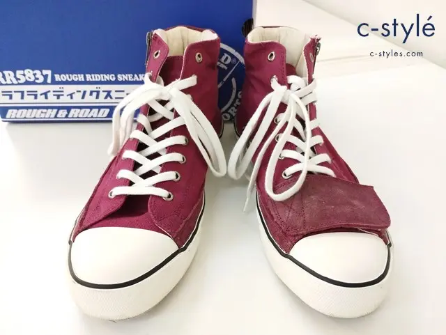 ROUGH&ROAD ラフ＆ロード ラフライディングスニーカー 27.0cm ワインレッド系 RR5837