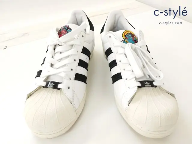 adidas×THREE TIDES TATTOO スニーカー 27.0cm ホワイト×ブラック SUPERSTAR FY6733 風神雷神