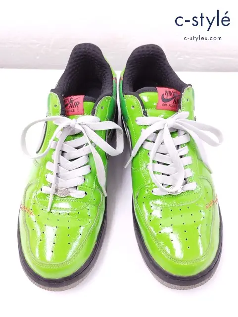 NIKE ナイキ スニーカー 27.5cm グリーン×シルバー AIR FORCE 1 LOW PREMIUM 313641-301