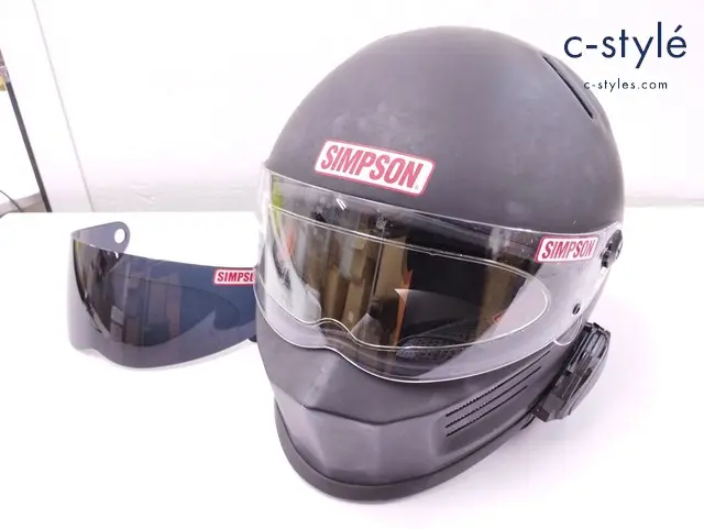 SIMPSON シンプソン ヘルメット XXL 62cm未満 マットブラック BANDIT Pro インカム付き