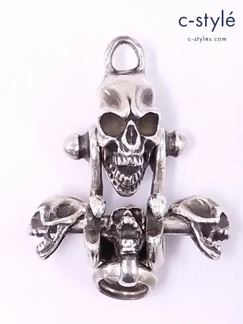 L.S.D ラウドスタイルデザイン ウォレットチェーン用 カスタムパーツ シルバー スカル SILVER