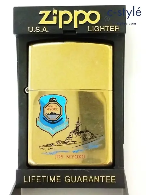 ZIPPO ジッポー オイルライター JDS MYOKO DDG-175 海上自衛隊妙高 ゴールド ’95