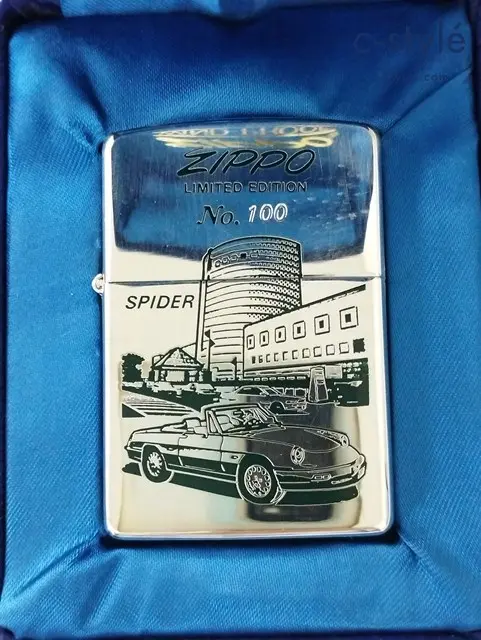 ZIPPO ジッポー オイルライター アルファロメオ スパイダー LIMITED EDITION No.100 シルバー ’94
