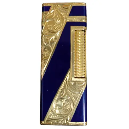 dunhill(ダンヒル) ライター ローラガス ゴールド×ネイビー Royking(ロイキング)