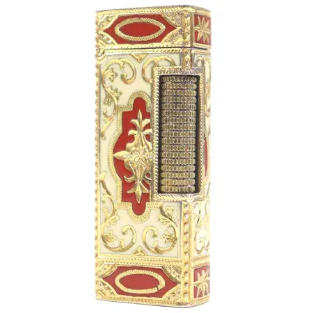 dunhill(ダンヒル) ライター ローラガス ホワイト×レッド Royking(ロイキング)