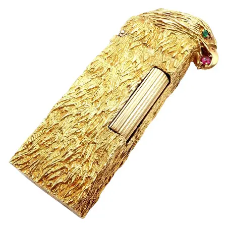 dunhill(ダンヒル) ライター ローラガス イーグル エメラルド×ルビー 18k Outerjacket