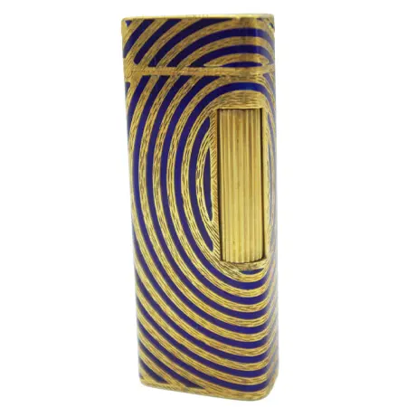 dunhill(ダンヒル) ライター ローラガス ゴールド×ブルー波紋 18K 750刻印