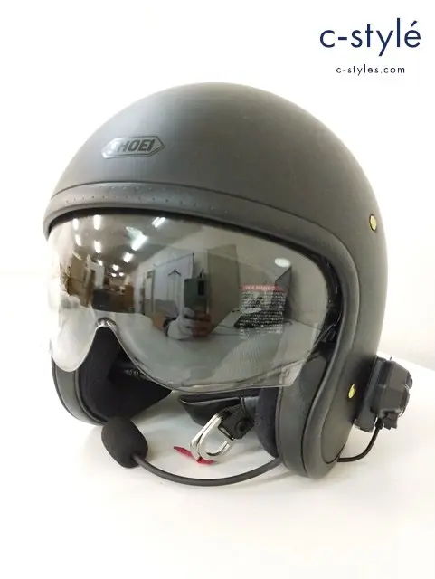 SHOEI ショウエイ ジェットヘルメット L 59cm マットブラック J.O FODSPORTS M1-S インカム付