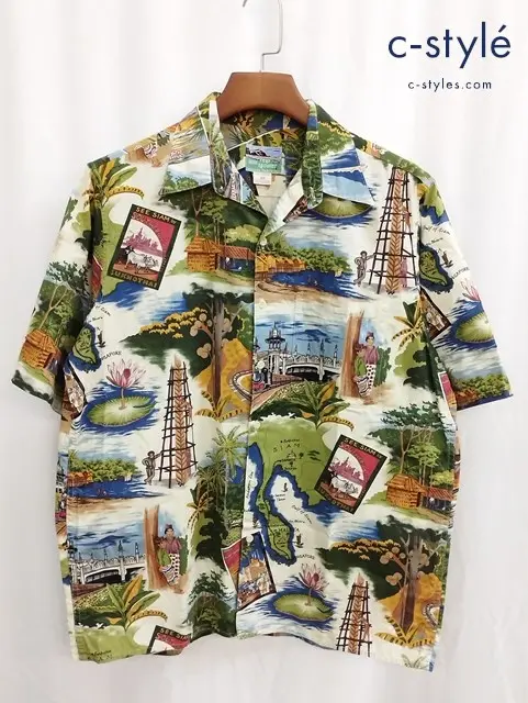 reyn spooner レインスプーナー アロハシャツ S マルチカラー 総柄 綿100％