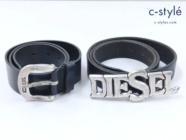 DIESEL ディーゼル ベルト 90/36 75 ブラック 23385R LIGURIA-D イタリア製