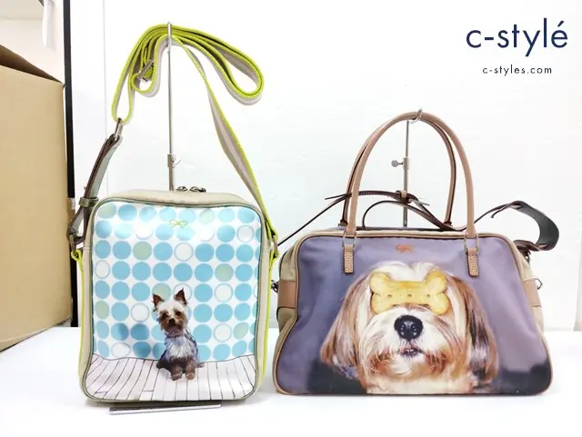 ANYA HINDMARCH アニヤハインドマーチ ショルダーバッグ マルチカラー ヨークシャーテリア シーズー 計2点