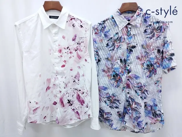 TORNADO MART トルネードマート 長袖シャツ 半袖シャツ L マルチカラー ハイビスカス 桜 総柄